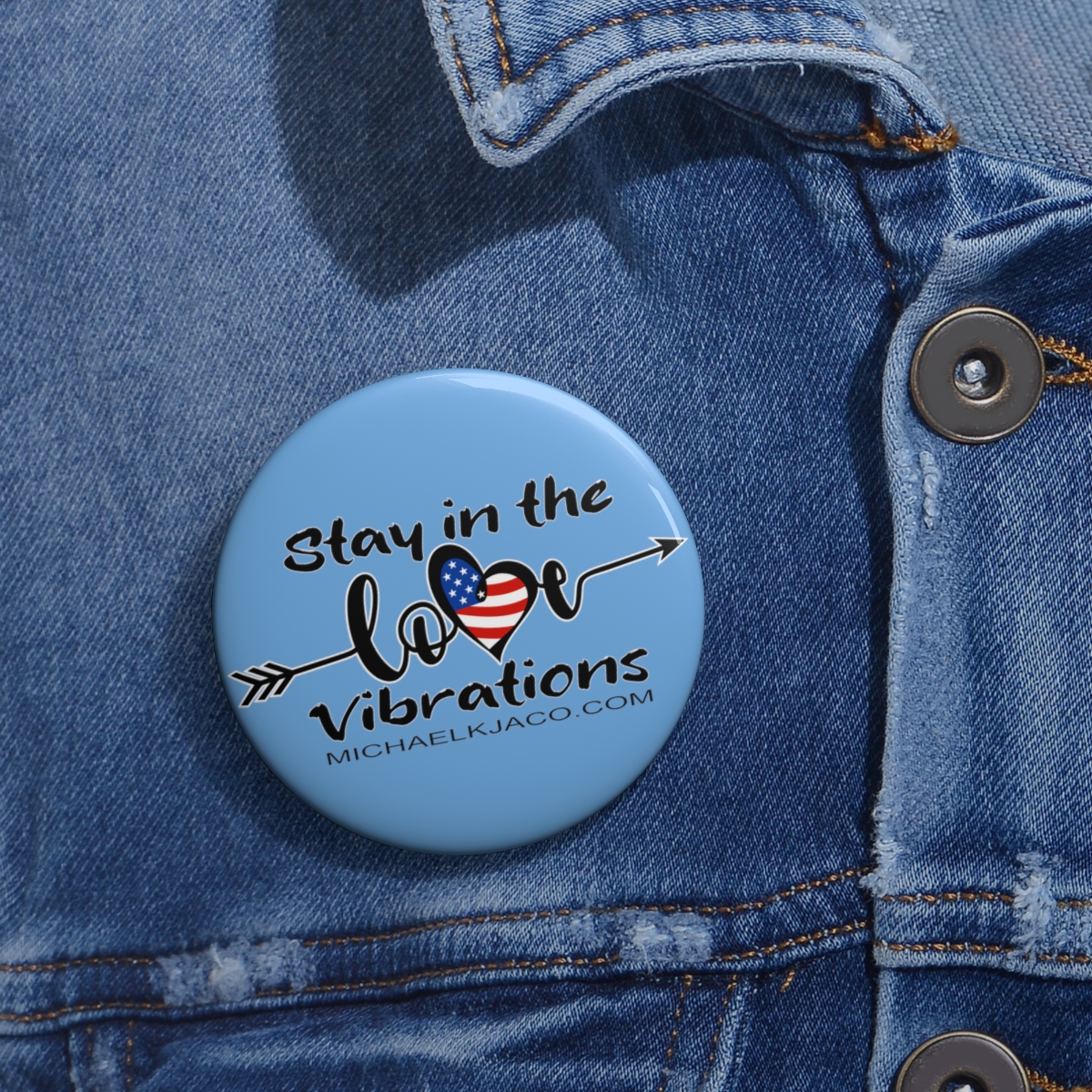 MJ LOVE VIBES Pin Button