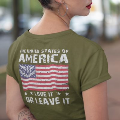 USA LOVE OR LEAVE Unisex Short Sleeve Tee
