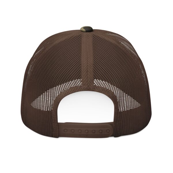 Camouflage Trucker Hat – The Intuitive Warrior | Outdoor Hat, Gift for Veterans, Hunting Cap, Stylish Accessory, Everyday Wear - Image 4