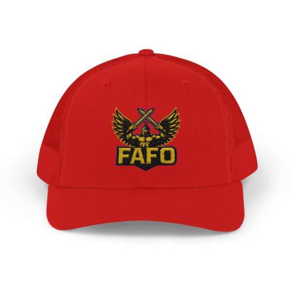 FAFO Snapback Trucker Cap | Stylish Hat for Outdoor Adventures, Gifting, Sports, and Everyday Wear - Image 9