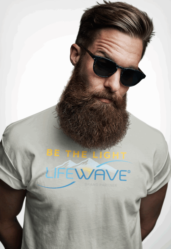 Organic BE THE LIGHT Mountain Live Younger Unisex Classic T-Shirt - Image 3