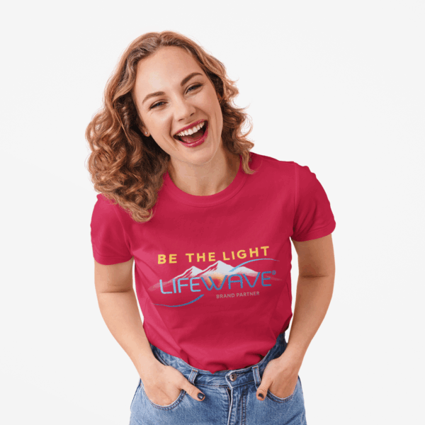 Organic BE THE LIGHT Mountain Live Younger Unisex Classic T-Shirt - Image 2
