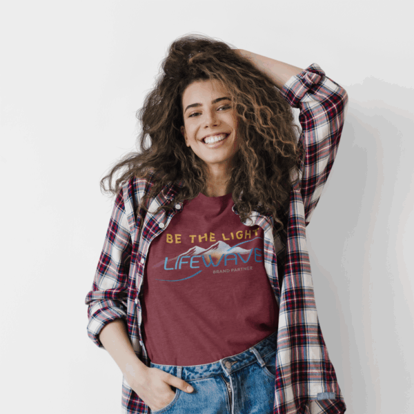 Organic BE THE LIGHT Mountain Live Younger Unisex Classic T-Shirt - Image 8