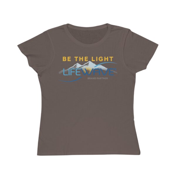 Organic Women's T-Shirt - Be the Light, Mountain Live Younger - Eco-Friendly Gift for Her, Casual Wear, Fitness, Yoga, Motivational - Image 6