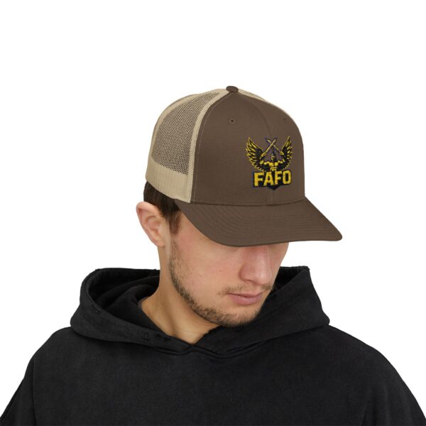 FAFO Snapback Trucker Cap | Stylish Hat for Outdoor Adventures, Gifting, Sports, and Everyday Wear - Image 3