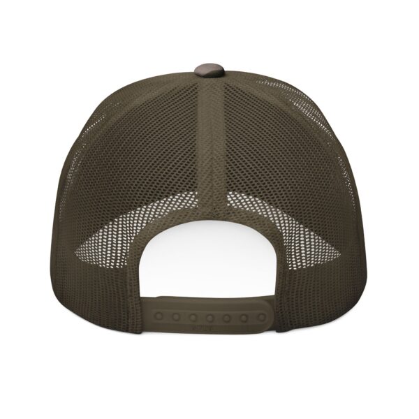 Camouflage Trucker Hat – The Intuitive Warrior | Outdoor Hat, Gift for Veterans, Hunting Cap, Stylish Accessory, Everyday Wear - Image 2