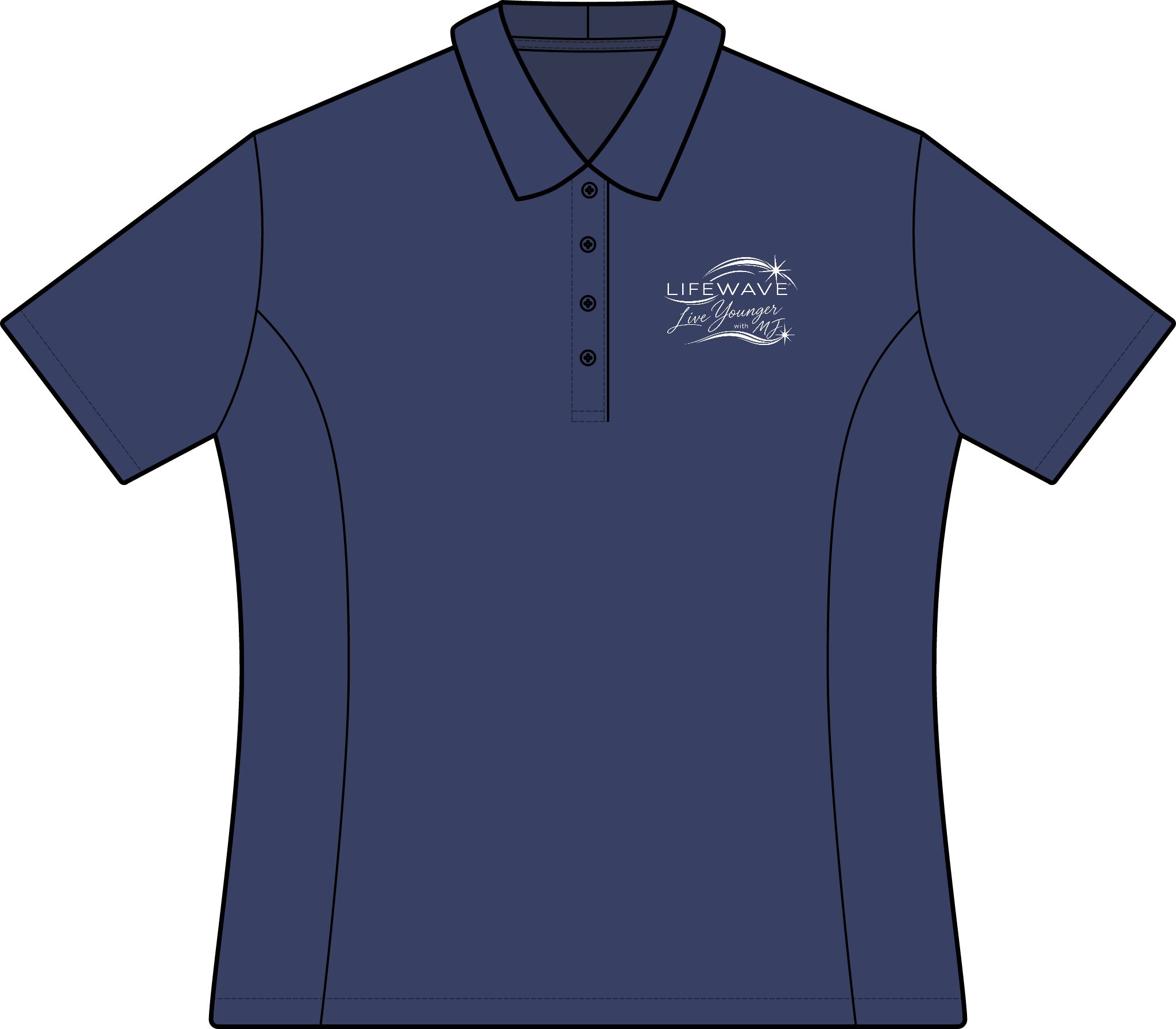 LifeWave Live Younger with MJ Women's Electric Heather Polo - Image 18