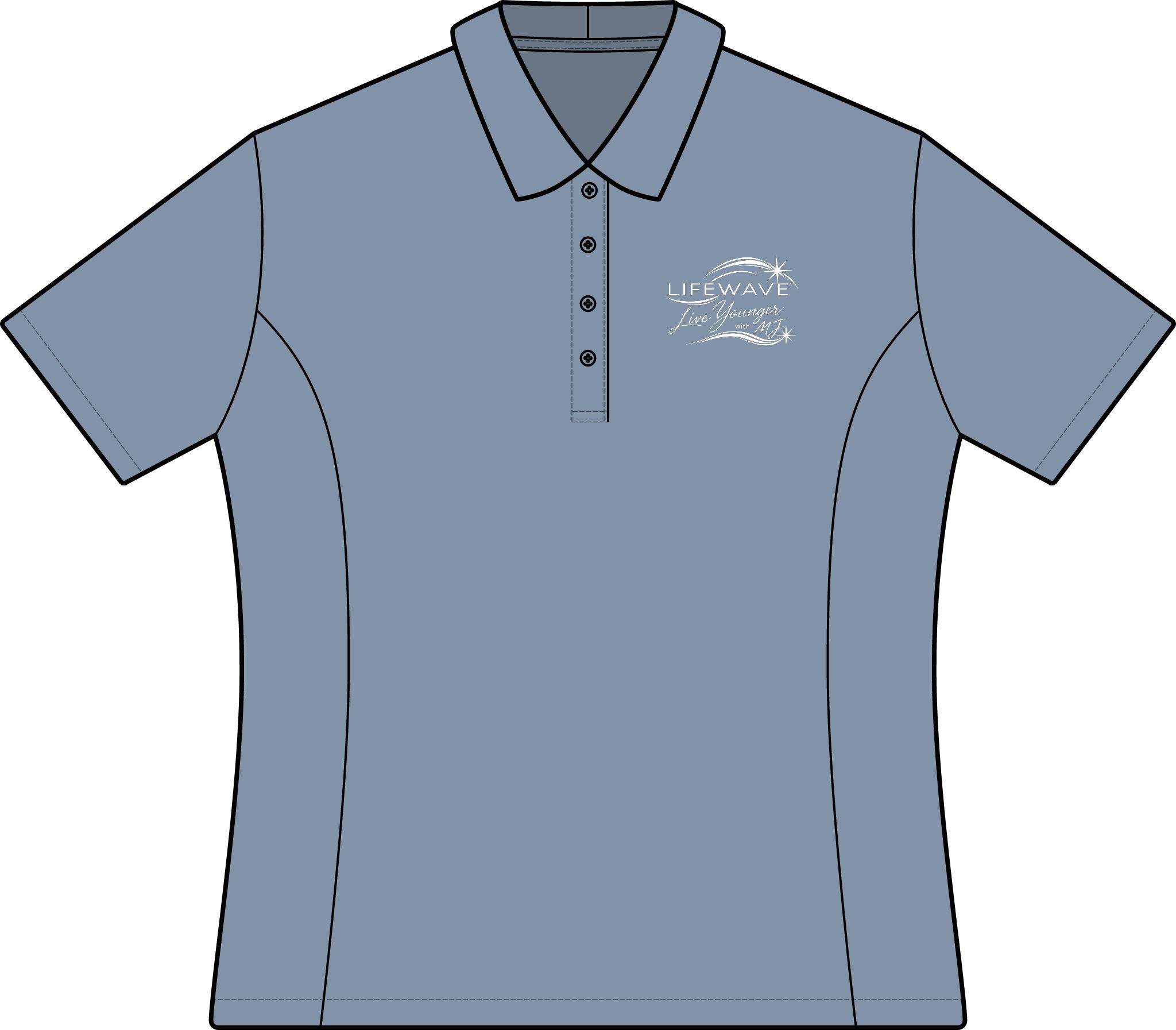 LifeWave Live Younger with MJ Women's Electric Heather Polo - Image 14