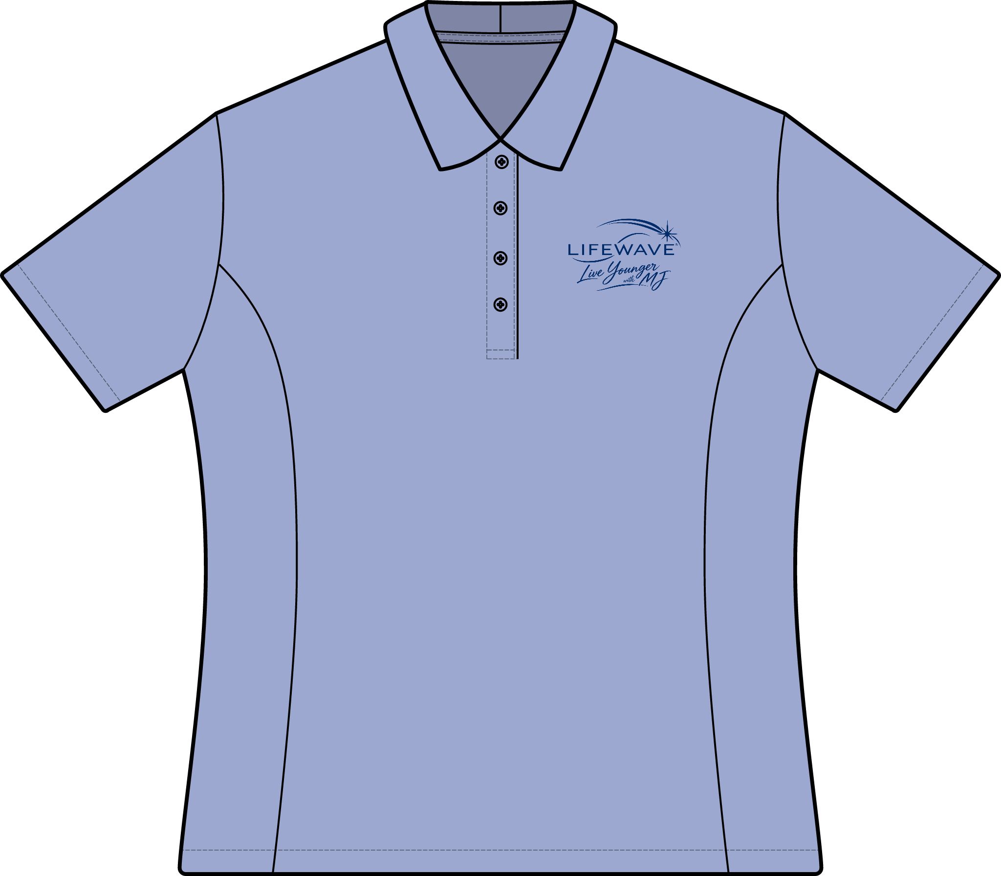 LifeWave Live Younger with MJ Women's Electric Heather Polo - Image 16