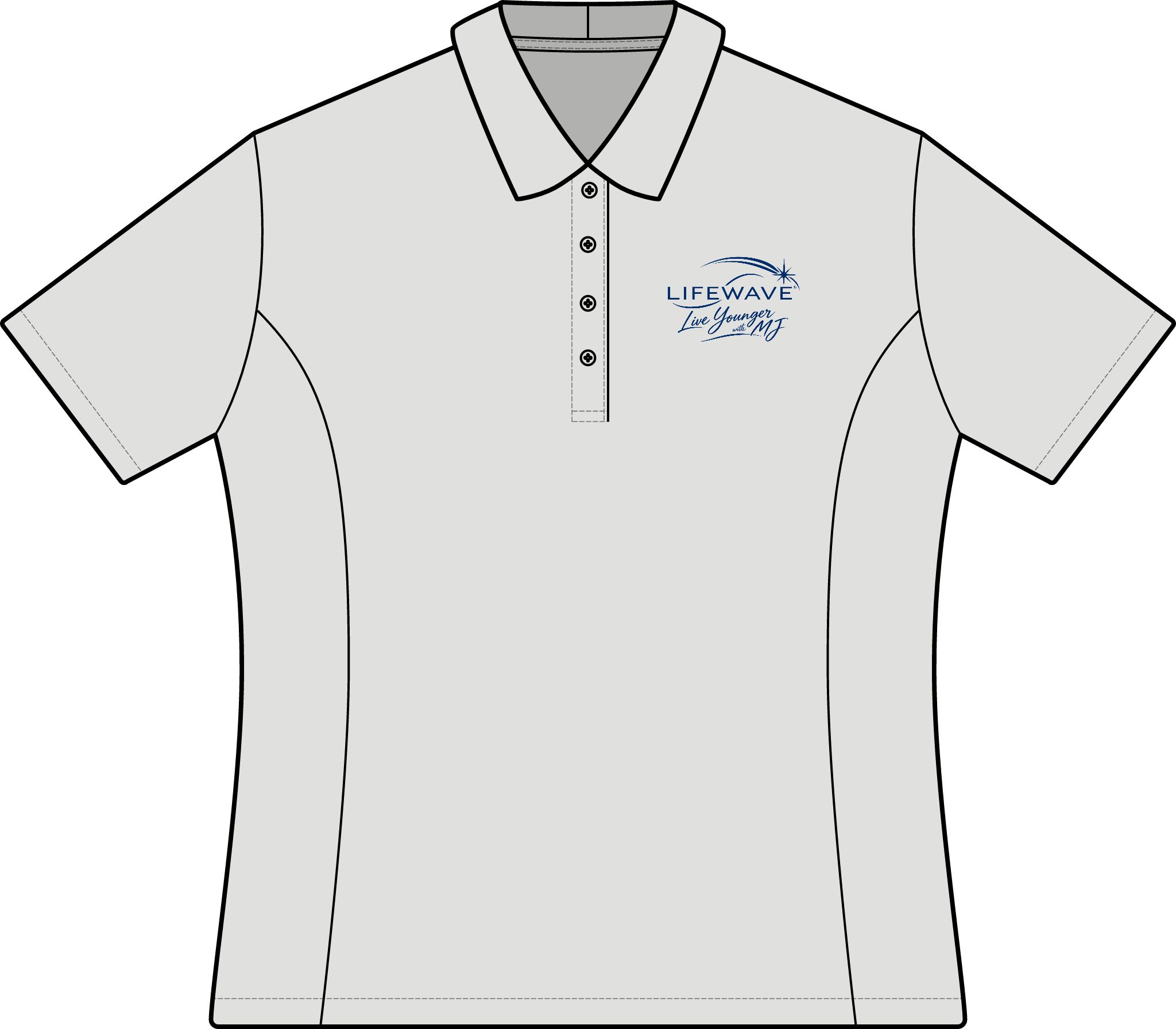 LifeWave Live Younger with MJ Women's Electric Heather Polo - Image 10