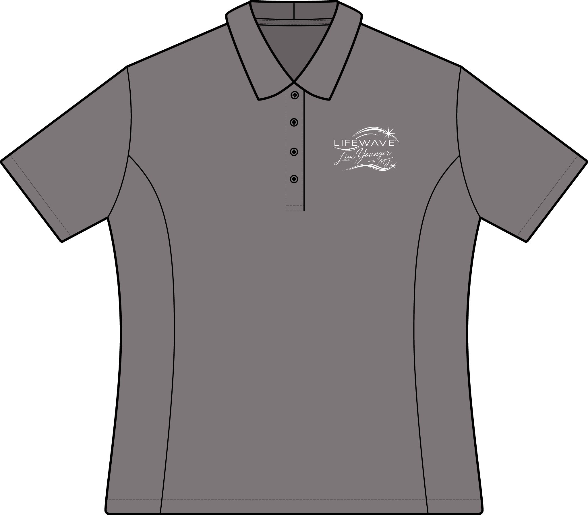 LifeWave Live Younger with MJ Women's Electric Heather Polo - Image 5